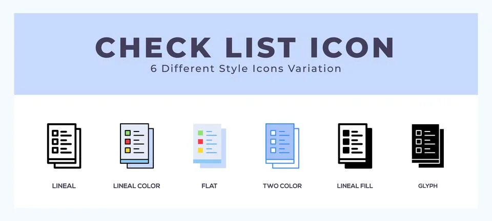 Check list icon set. Design elements for logo Stock Illustration