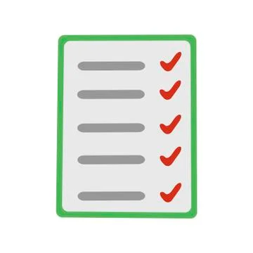 Check list icon in trendy flat style. Vector illustration. EPS 10. Stock Illustration