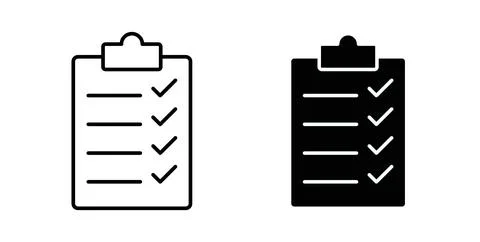 Check list icon vector art Illustrations Stock Illustration