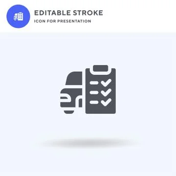 Check List icon vector, filled flat sign, solid pictogram isolated on white,  스톡 일러스트