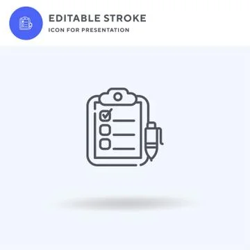 Check List icon vector, filled flat sign, solid pictogram isolated on white,  Stockillustratie