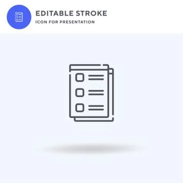 Check List icon vector, filled flat sign, solid pictogram isolated on white 스톡 일러스트