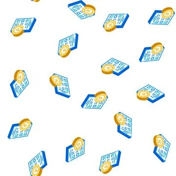Check list isometric icon seamless pattern Stock Illustration