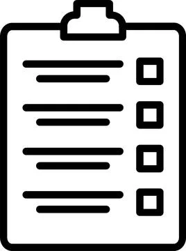 Check List  Line Icon Design Stock Illustration