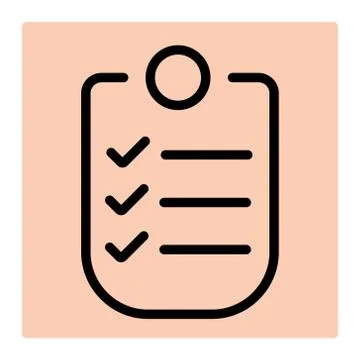 Check list Line Icon for Logistic Company. Vector illustration EPS 10. Stock Illustration