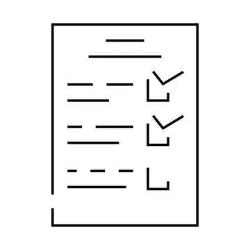 Check list line icon vector illustration Stock Illustration