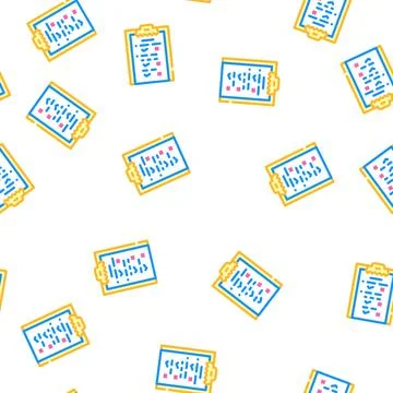 Check list or questionnaire call center vector seamless pattern Stock Illustration