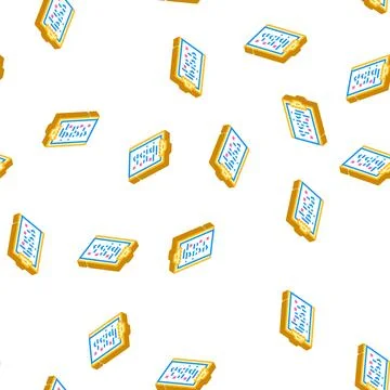 Check list or questionnaire call center isometric icon seamless pattern Stock Illustration