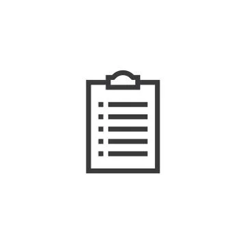 Check list outline icon. isolated document paper icon in thin line style for  Stock Illustration
