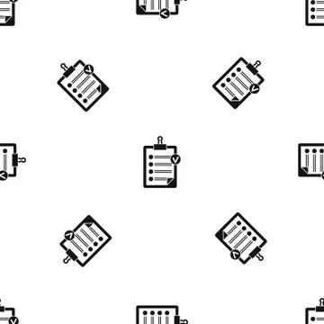 Check list pattern seamless black Illustrazione stock