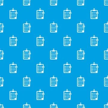 Check list pattern seamless blue Stock Illustration