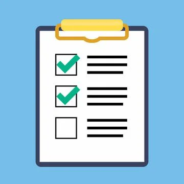 Check List Sign Flat Icon Vector Illustration Stock Illustration