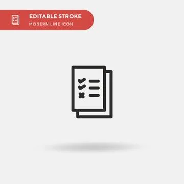 Check List Simple vector icon. Illustration symbol design template for web mo Illustrazione stock