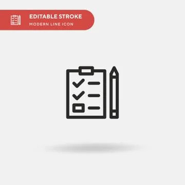 Check List Simple vector icon. Illustration symbol design template for web mo イラスト素材