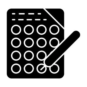Check list solid icon. School tests vector illustration isolated on white. Split Stock Illustration