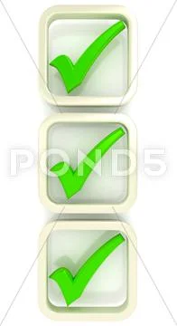 Check list symbol over white Stock Illustration