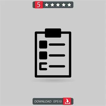 Check list vector icon Stock Illustration