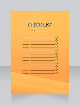 Check list worksheet design template Stockillustratie