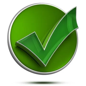 Check mark 3d. Stock Illustration