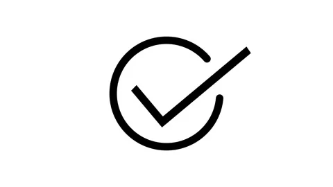 Check mark against white Background. black check tick mark animated. Stock Footage 336977916