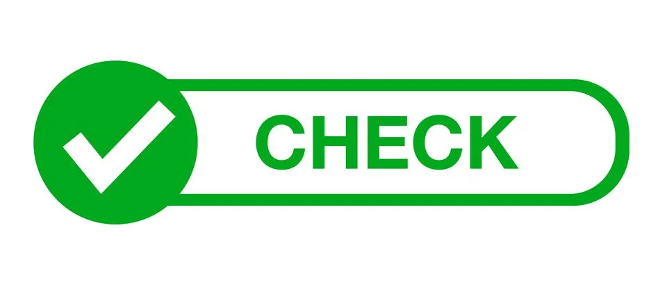 Check mark and CHECK logo icon. Vector. Stock Illustration