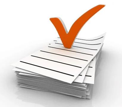 Check mark and a checklist Stock Illustration