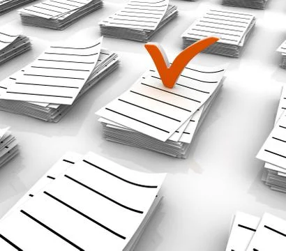 Check mark and a checklist Stock Illustration