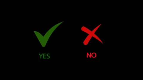 Check mark and cross mark icon. yes or no animated. Stock Footage 302241448