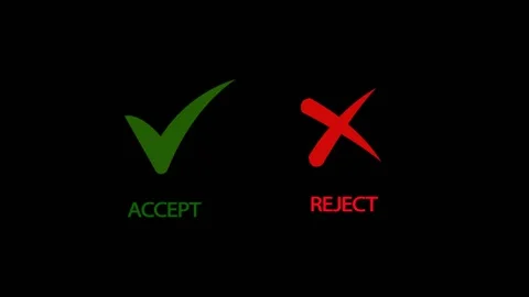 Check mark and cross mark sign. yes or no animated. Stock Footage 302241459