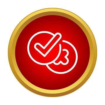 Check mark and cross mark choice icons Stock Illustration