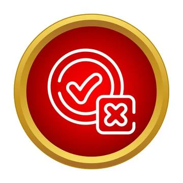 Check mark and cross symbolizing yes no decision Stock Illustration