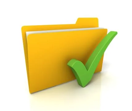 Check mark and folder concept illustration イラスト素材