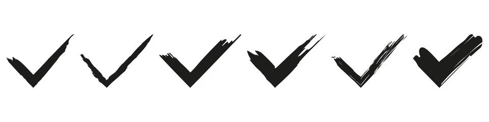 Check mark and x set icon. Simple web buttons. Checkmarks and x or confirm. R Stock Illustration