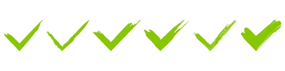 Check mark and x set icon. Simple web buttons. Checkmarks and x or confirm. R Stock Illustration