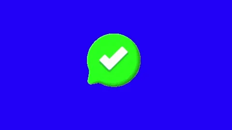 Check mark animation on chroma key Vidéo 329201313