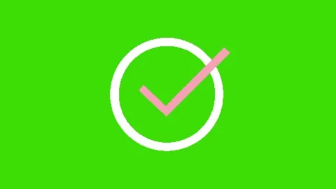 Check mark animation on chroma key Vídeo Stock 329969842