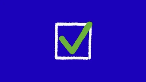 Check mark animation on chroma key 動画素材 343801082