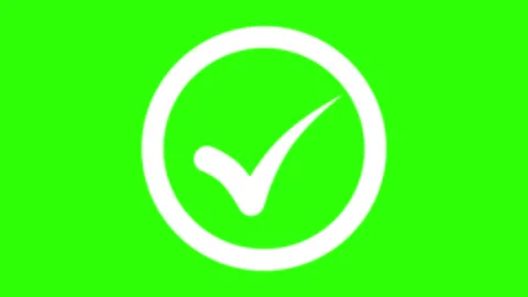 Check Mark Animation in Circle on Black ... | Stock Video | Pond5