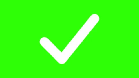 Check Mark Animation on green Background, A simple check mark isolated, sym.. Stock Footage 304557111