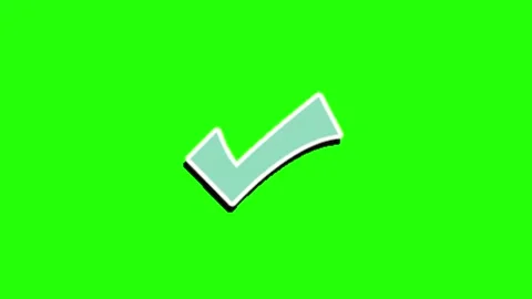 Check mark animation on green background 動画素材 330216208