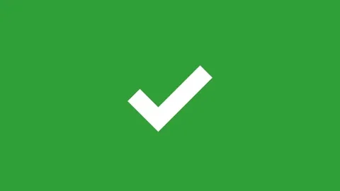 Check mark animation on green screen background . Tick icon animation Stock Footage 328305252