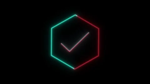 Check mark animation icon. Approved tick mark icon animation. Stockbeeldmateriaal 297951799