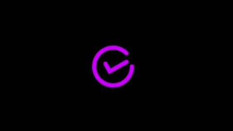 Check mark animation icon. Approved tick mark icon animated video Video stock 306487609