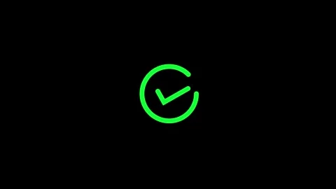 Check mark animation icon. Approved tick mark icon animated video Stock Footage 306487617