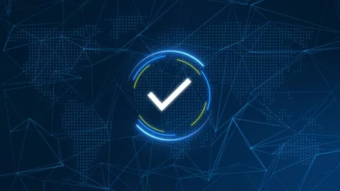 Check mark animation, tik mark Video stock 262598867
