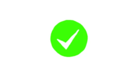 Check Mark Animation on white Screen Animation (Chroma key) 4K Stock Footage 309845581