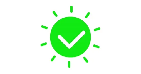 Check mark appears and disappears with hud. Check, tick, yes, icon animation Stock Footage 155122620