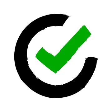 Check mark. Application icon. Vector. Stock Illustration