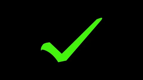 Check Mark Approval Animation with Modern Digital Interface Style Stock Footage 337016507