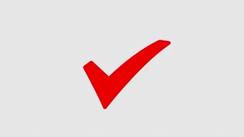 Check Mark Approved Icon Animation with Smooth Tick Effect 4K. 스톡 동영상 337867723